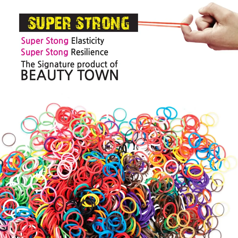 1 LB Rubber Bands Hair Band Soft Elastic Hair Accessories Braid Mini Hair Ties Stretchy Hair Ties No Damage Rubber Bands for Hair Made in Vietnam (Blue)