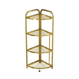 4-Tier Multi-Functional Foldable Free Standing Corner Shelf Jg20375391