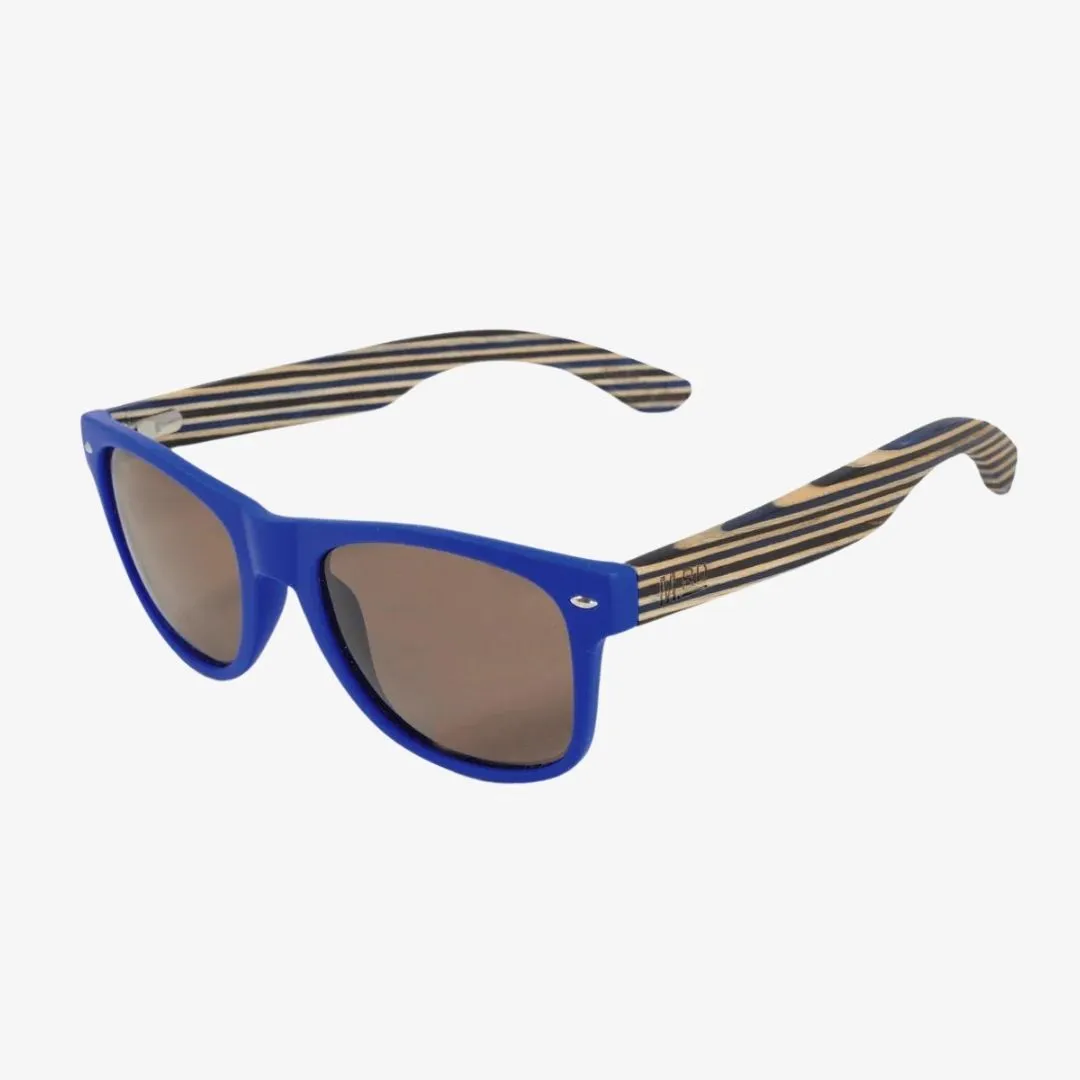 50/50s Sunnies Blue Frame Stripe Arm