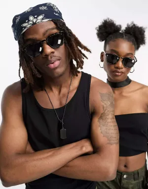 Ajaerbede Bate Retro Black and Yellow Tortoise Sunglasses