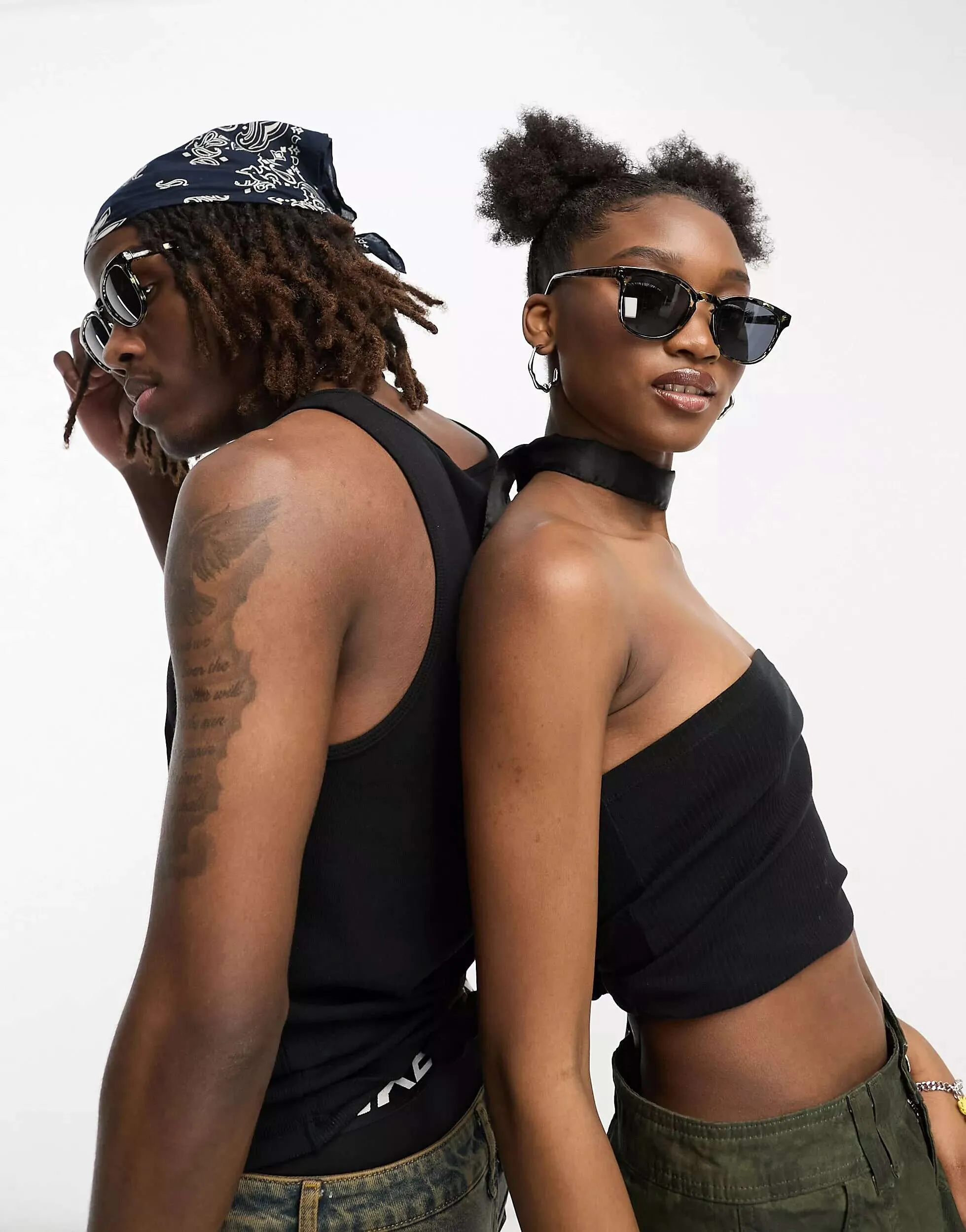 Ajaerbede Bate Retro Black and Yellow Tortoise Sunglasses