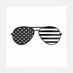 American Sunglasses (Black & White)