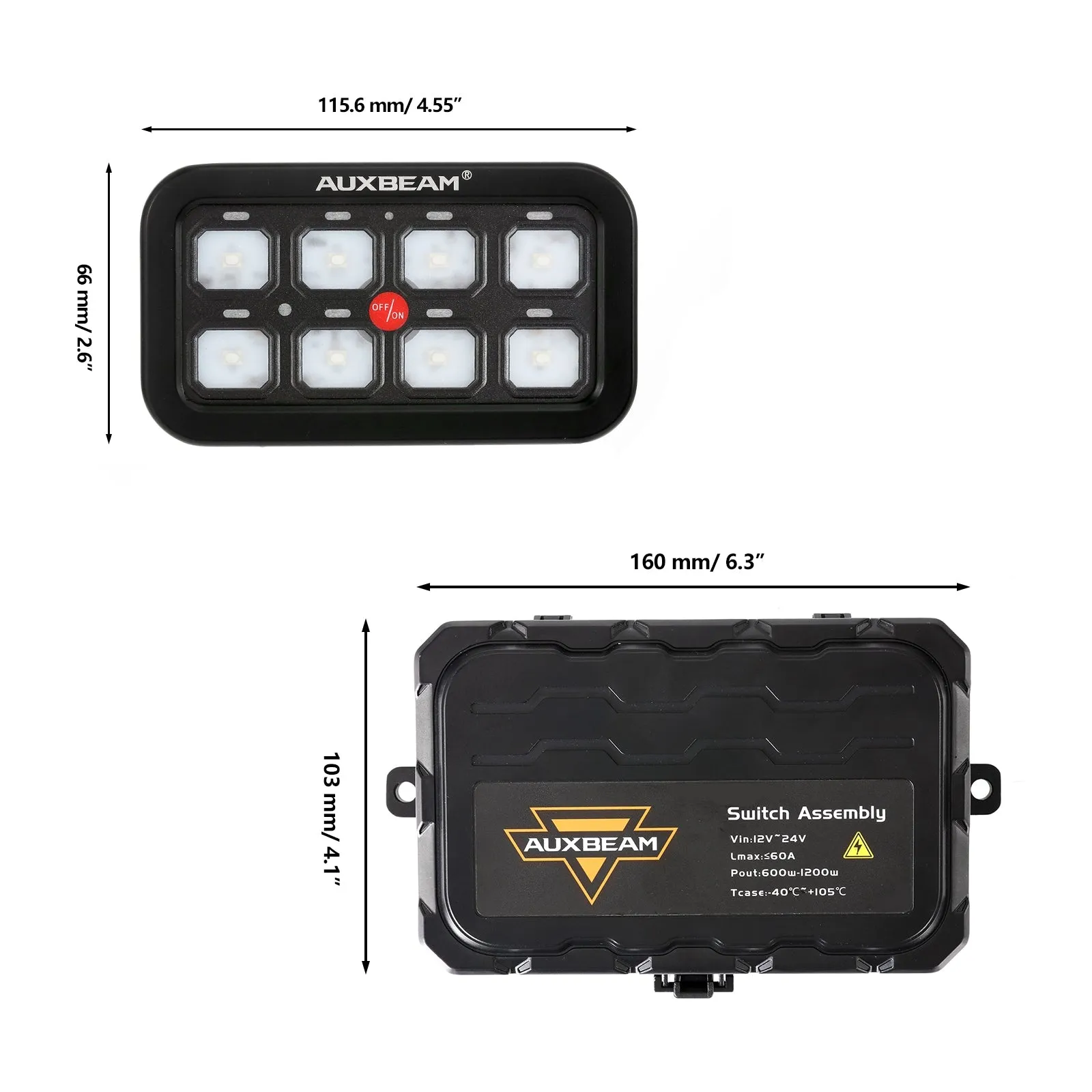 AR-800 RGB Switch Panel with APP 52 Inch 5D-PRO LED Light Bar, Toggle/ Momentary/ Pulsed Mode Supported
