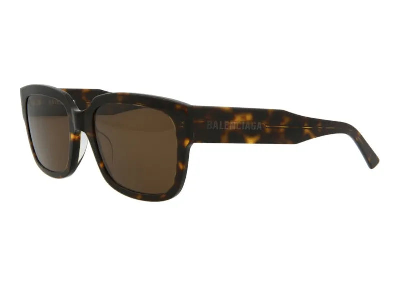 Balenciaga Square Rectangle Sunglasses Havana/Havana Brown