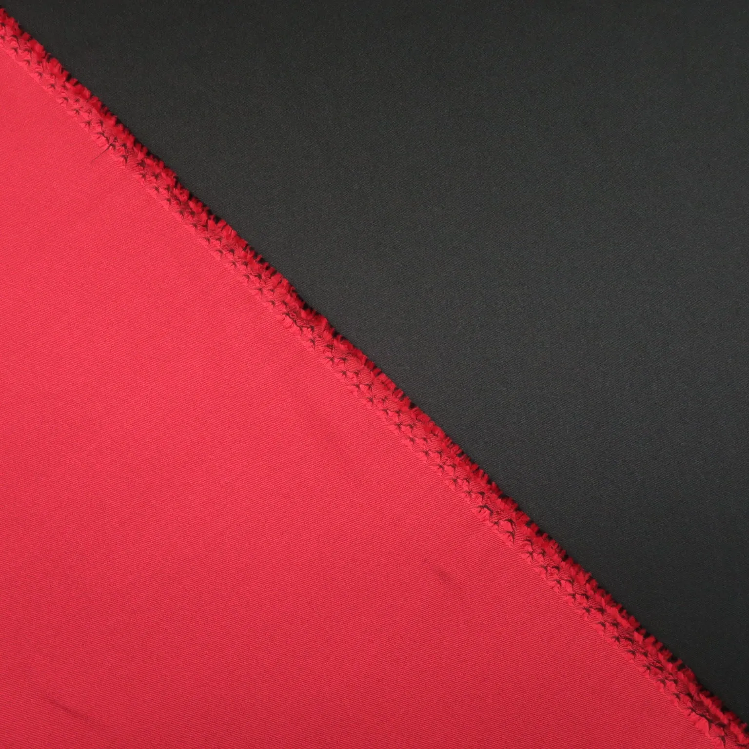 Black and Scarlet Red Double-Sided Stretch Mikado
