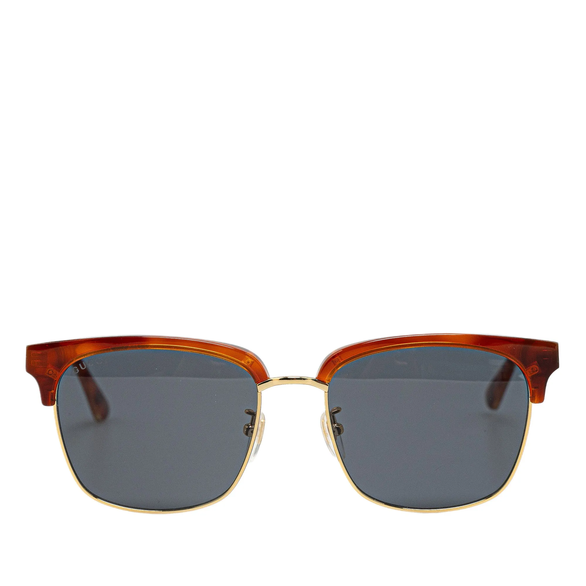 Brown Gucci Havana Gold Frame Sunglasses