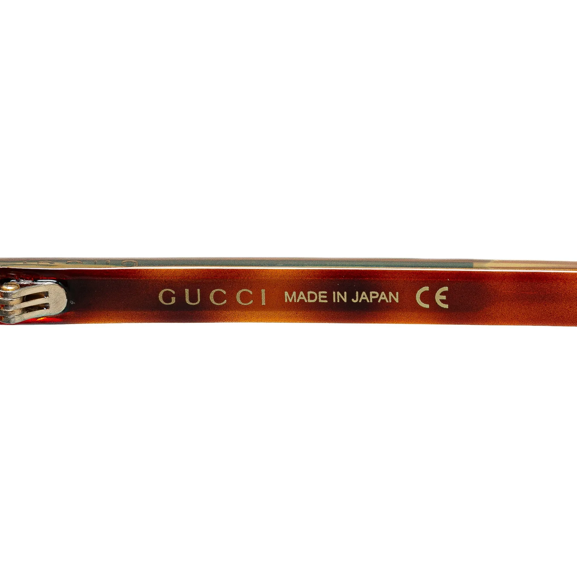 Brown Gucci Havana Gold Frame Sunglasses