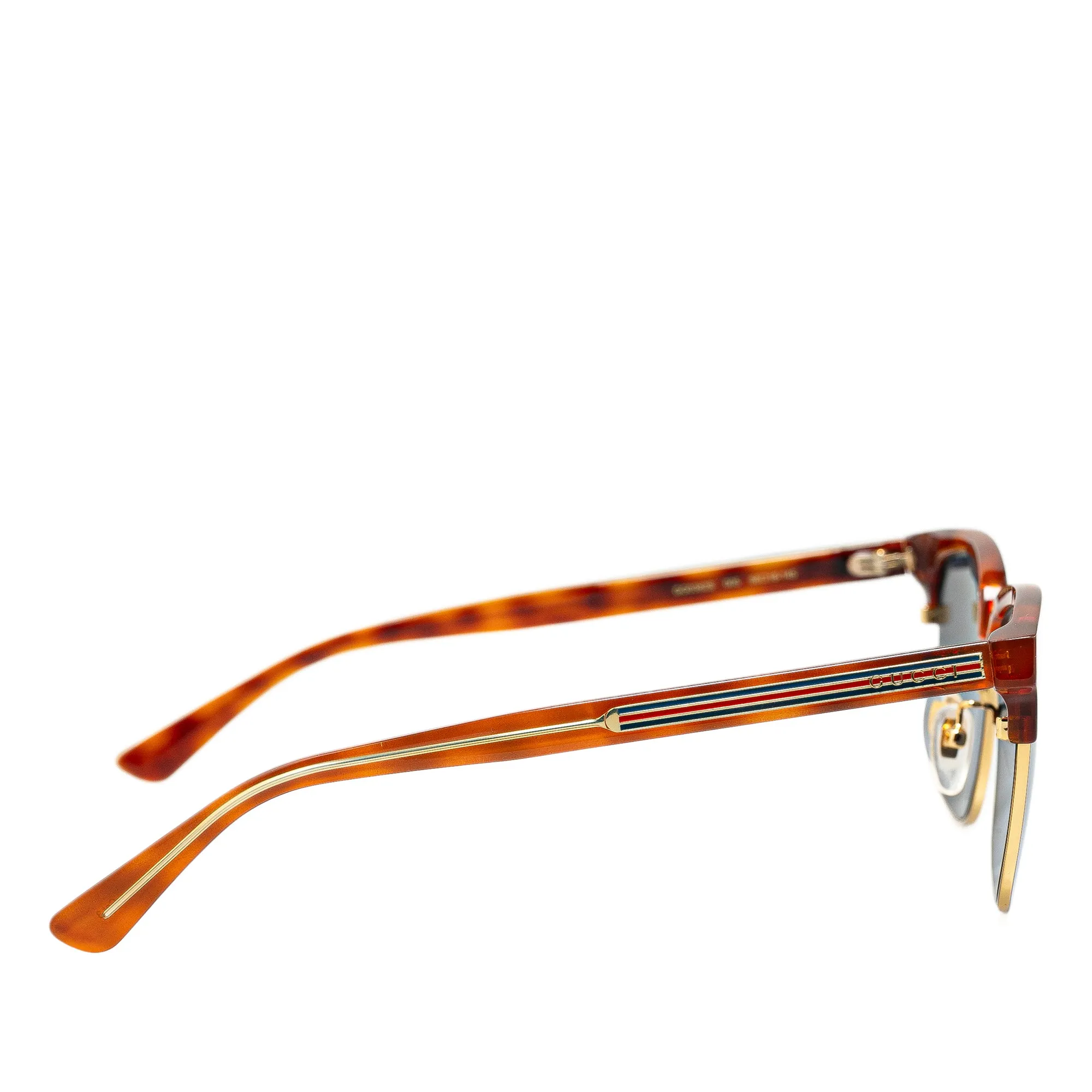 Brown Gucci Havana Gold Frame Sunglasses