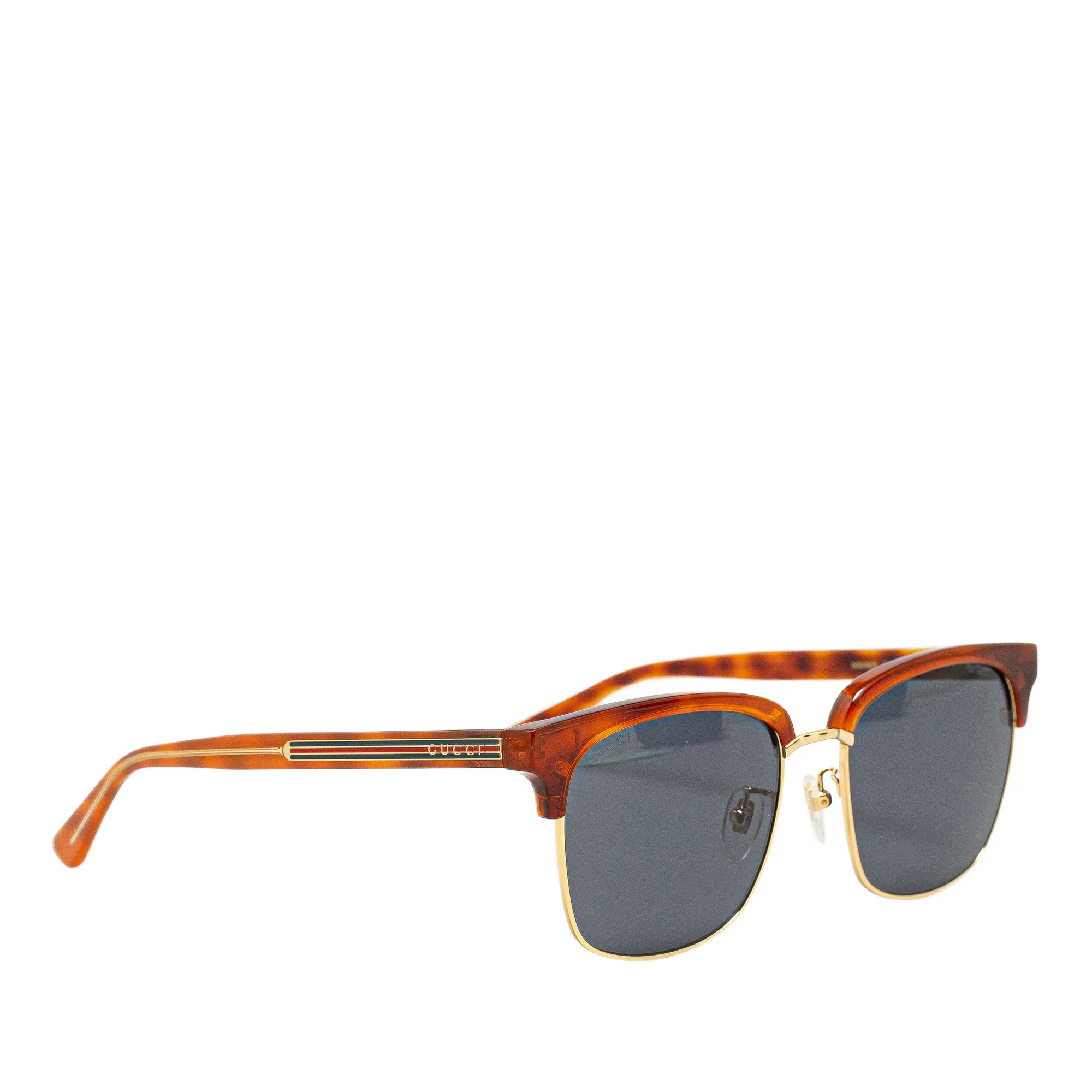 Brown Gucci Havana Gold Frame Sunglasses