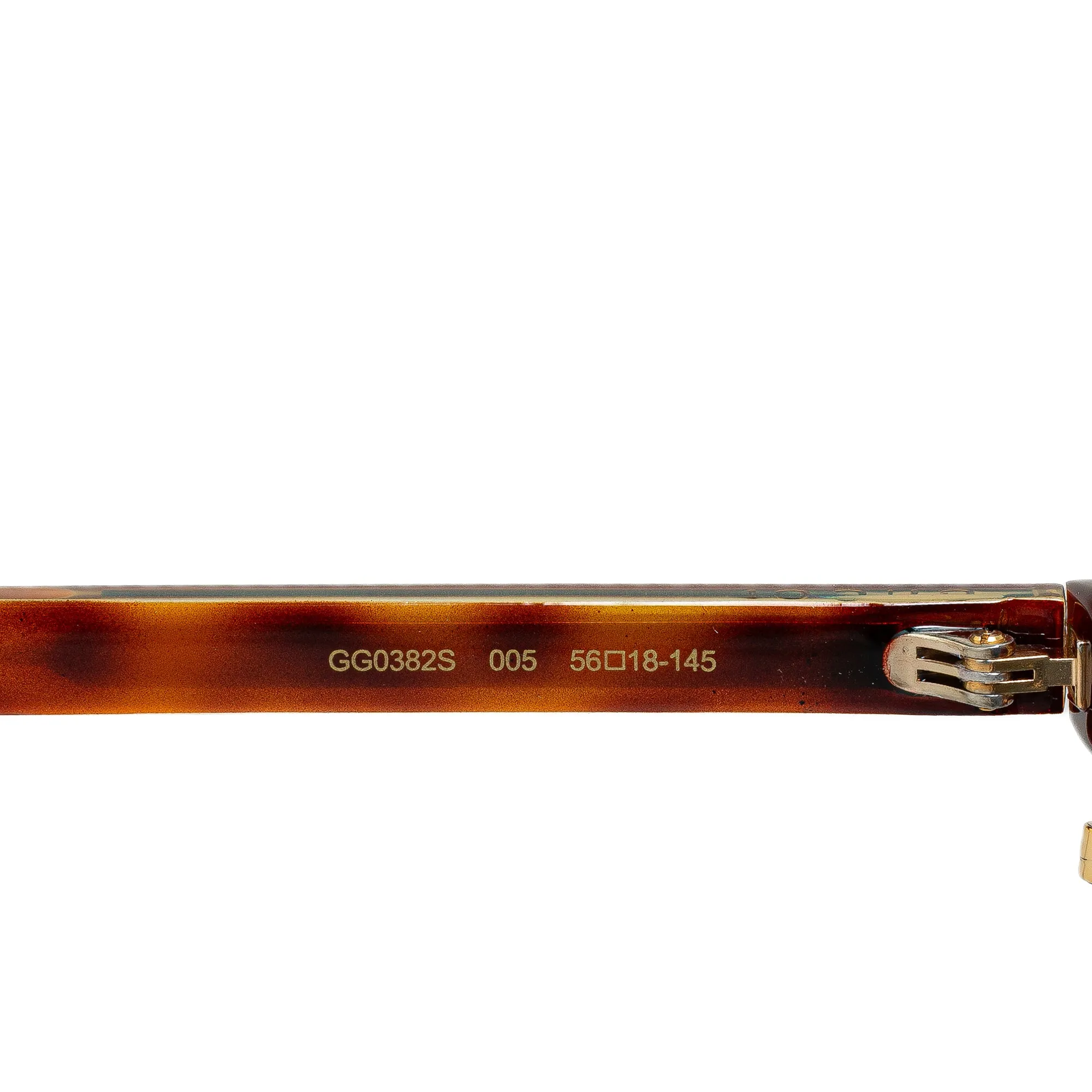 Brown Gucci Havana Gold Frame Sunglasses