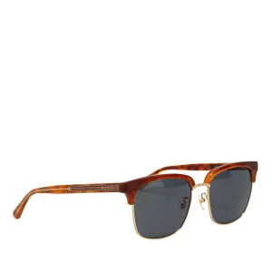 Brown Gucci Web Accent Wayfarer Sunglasses
