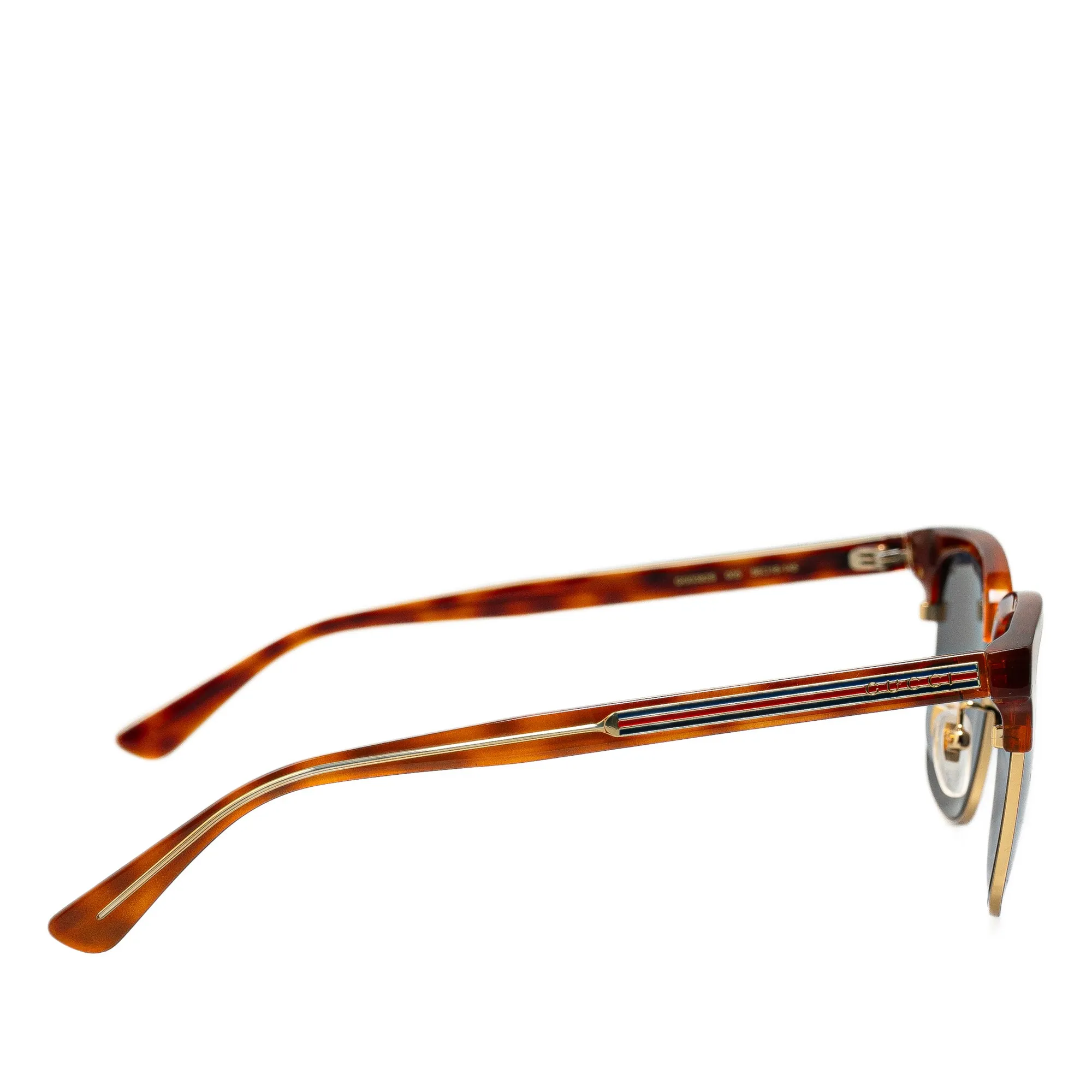 Brown Gucci Web Accent Wayfarer Sunglasses