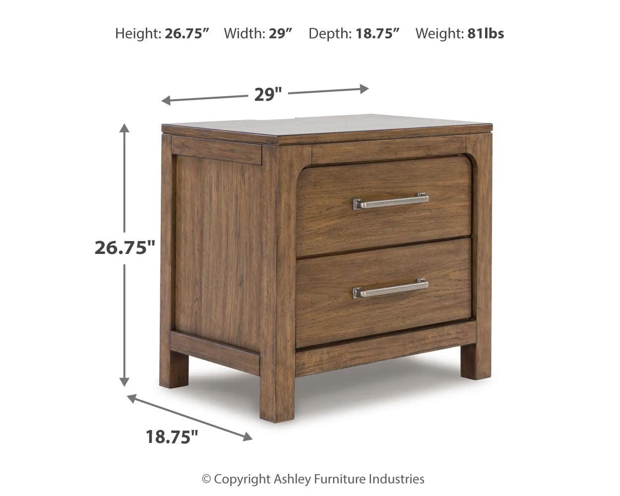 Cabalynn Queen Upholstered Bed with Mirrored Dresser, Chest and 2 Nightstands in Light Brown