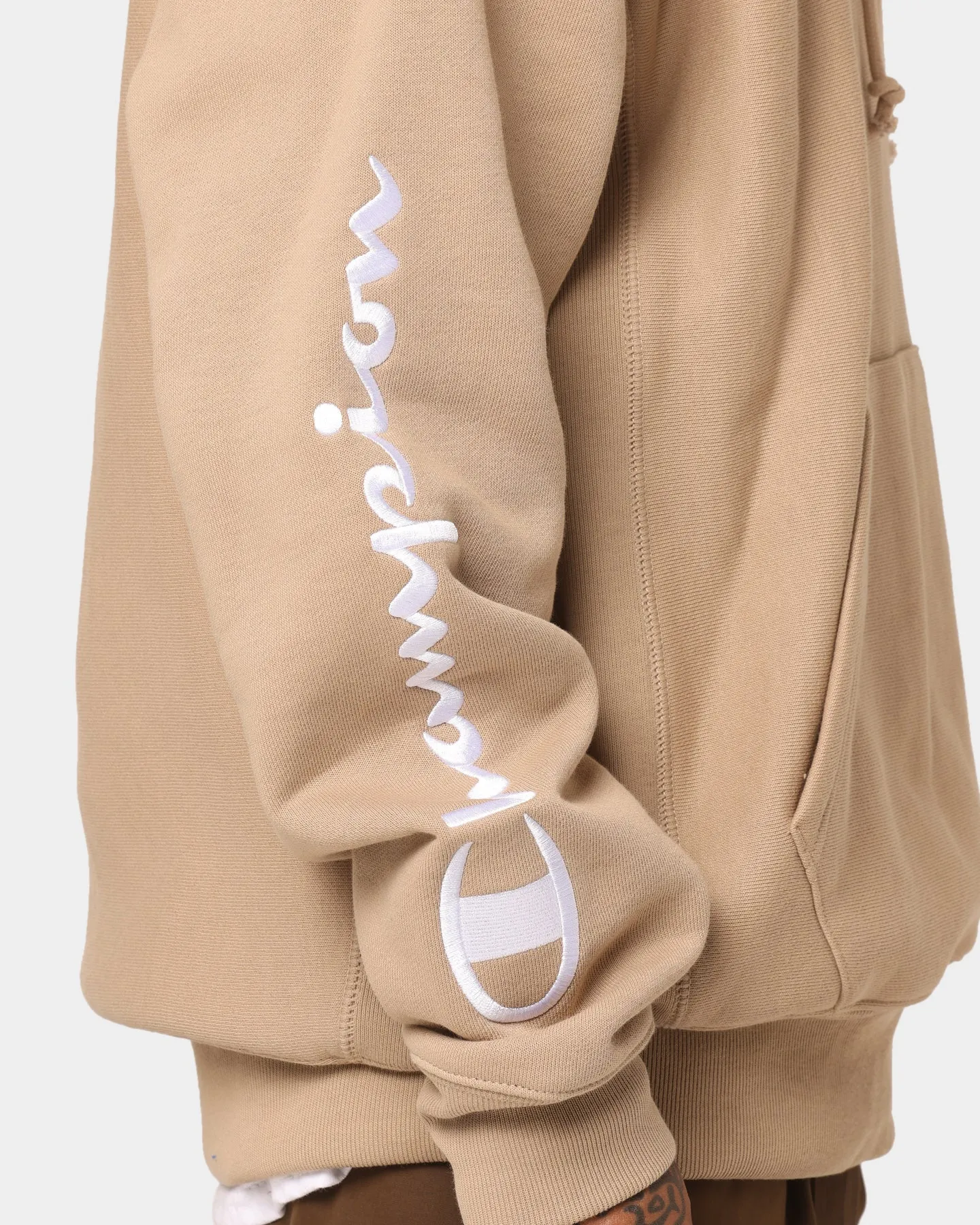 Champion Reverse Weave Quarter Zip Hoodie Country Walnut