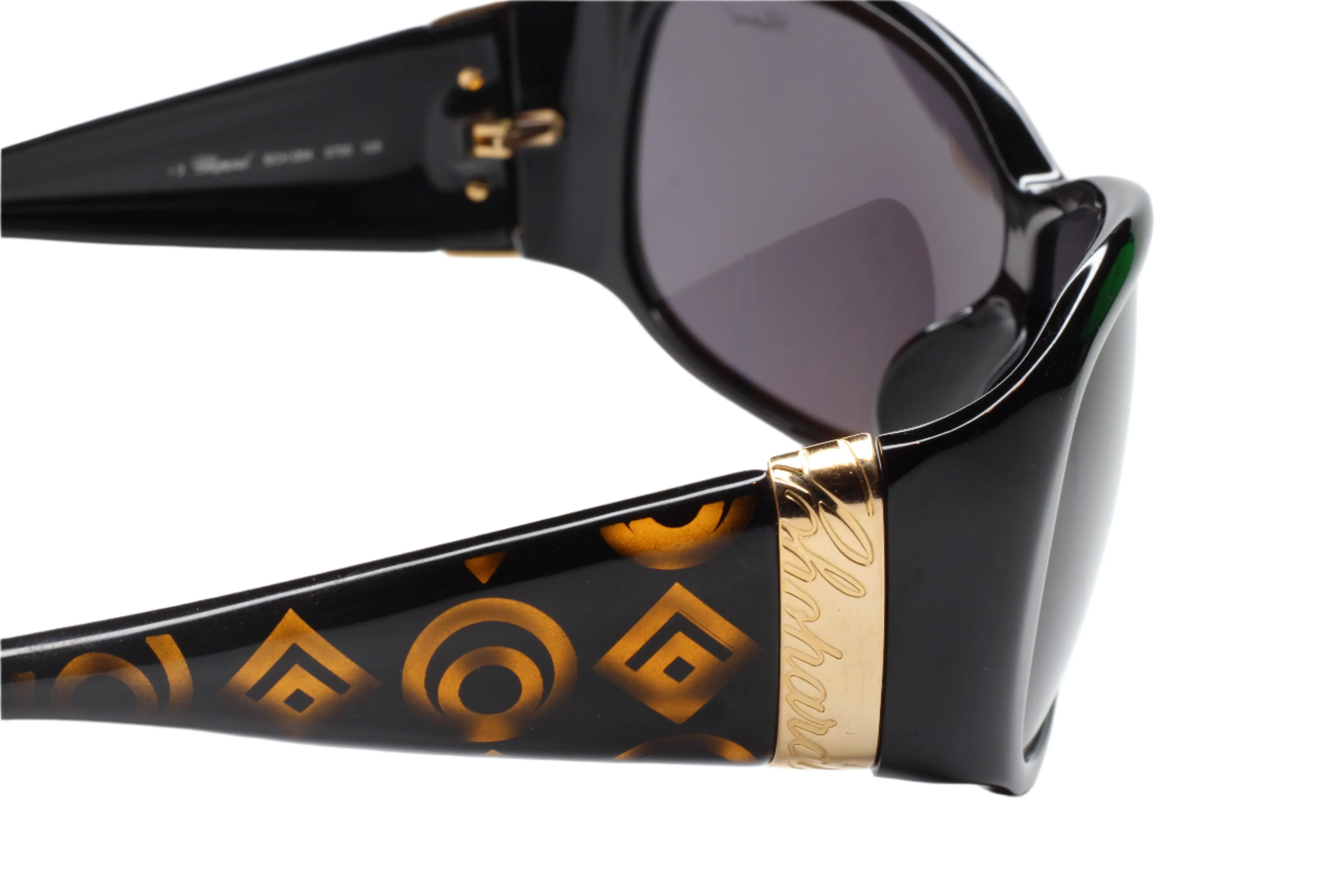 Chopard SCH054 0700 Black Gold Gradient Italy Luxury Sunglasses