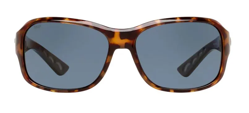 Costa Del Mar Womens Inlet Retro Tortoise Frame - Gray 580 Plastic Lens - Polarized Sunglasses