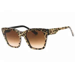 Dolce & Gabbana Women's Sunglasses - Leo Brown On Black Cat Eye Frame | 0DG4384 316313