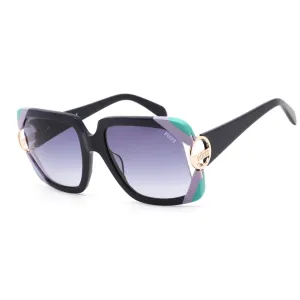 Emilio Pucci Women's Sunglasses - Shiny Navy Blue Rectangular Shaped | EP0159 92W