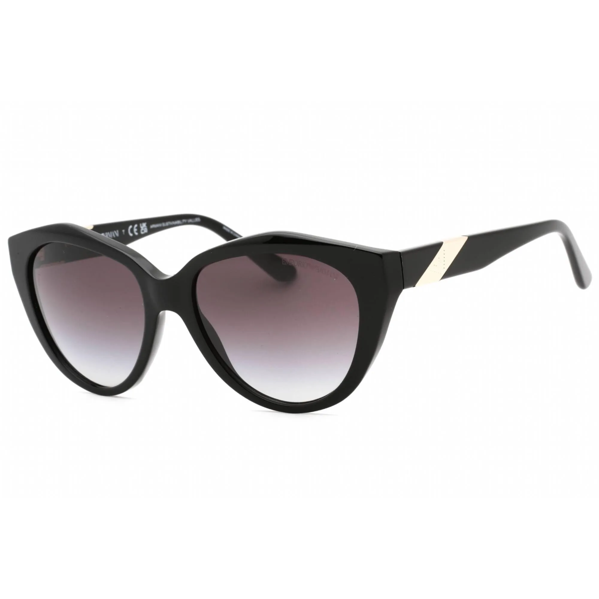 Emporio Armani Women's Sunglasses - Black Plastic Full Rim Cat Eye | 0EA4178 58758G