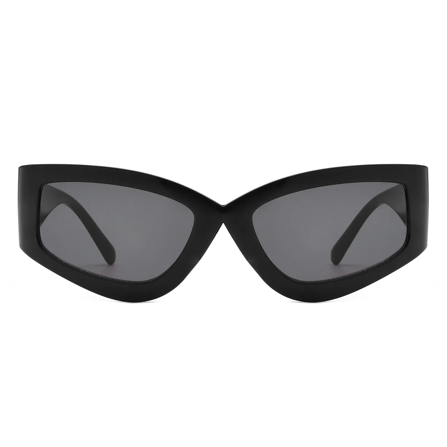 Eonix - Rectangle Geometric Tinted Chunky Square Sunglasses
