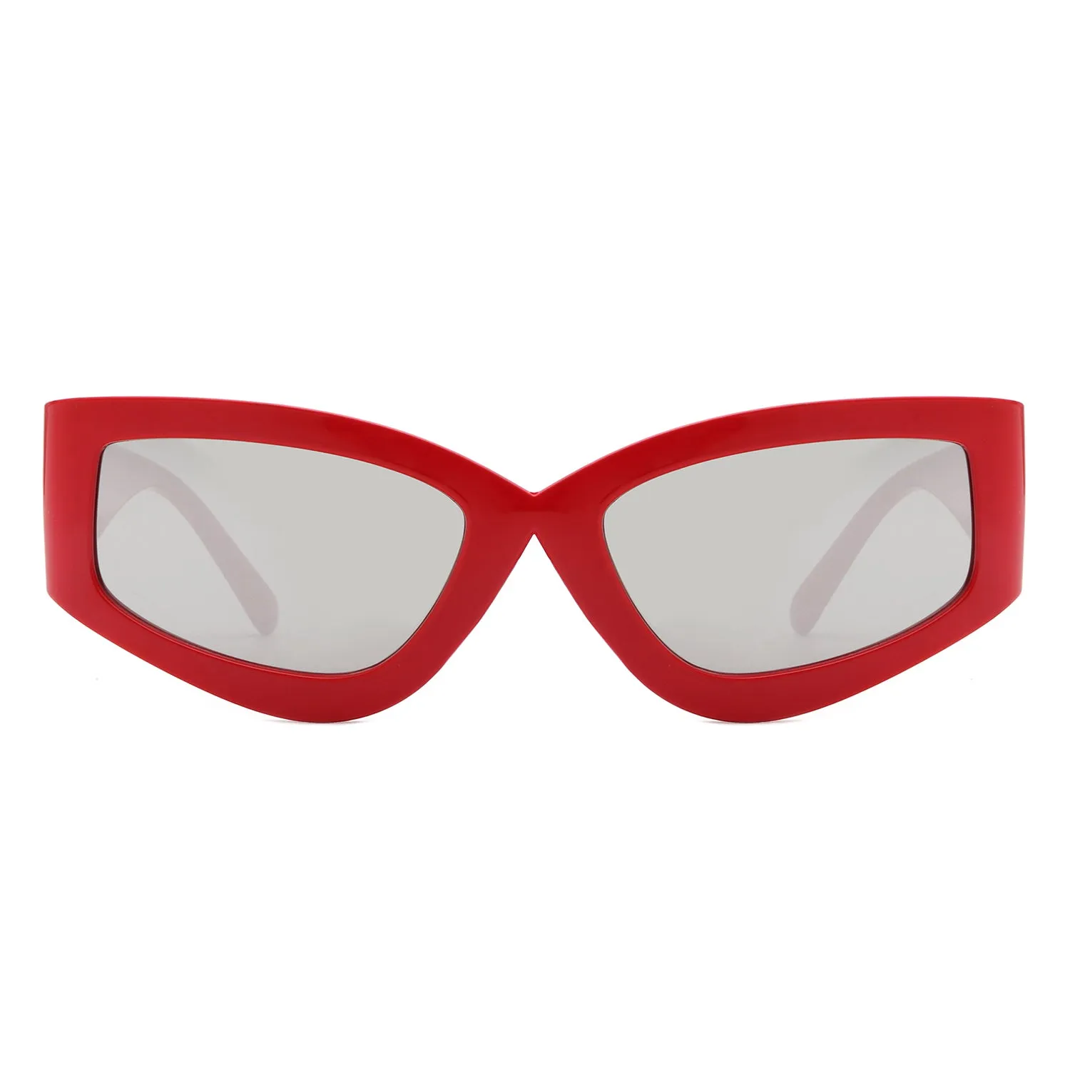 Eonix - Rectangle Geometric Tinted Chunky Square Sunglasses