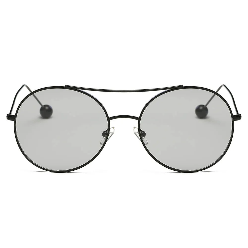 EUREKA | Unisex Round Tinted Lens Aviator Clear Glasses Balled Sunglasses