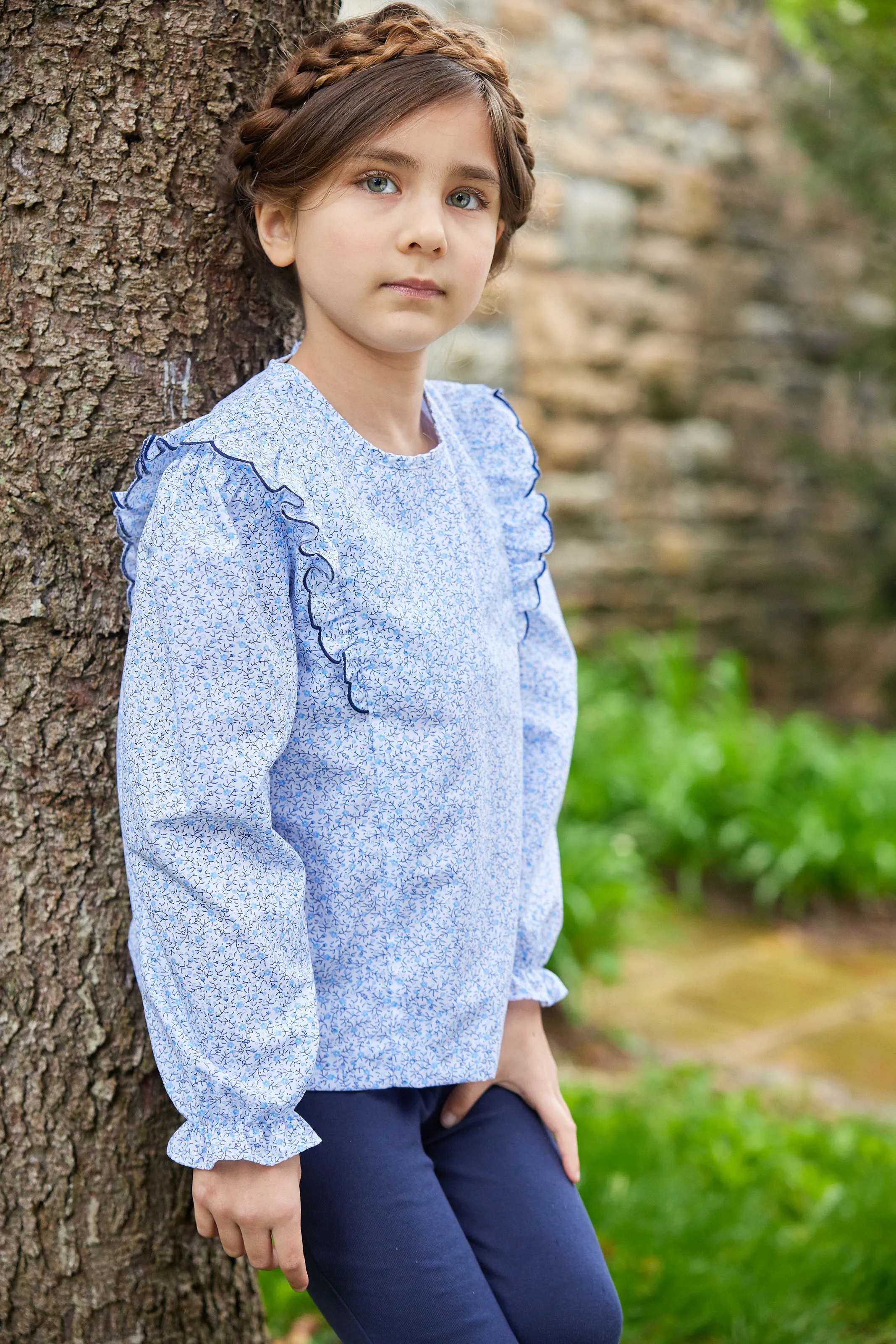 Flutter Blouse - Blue Vinings