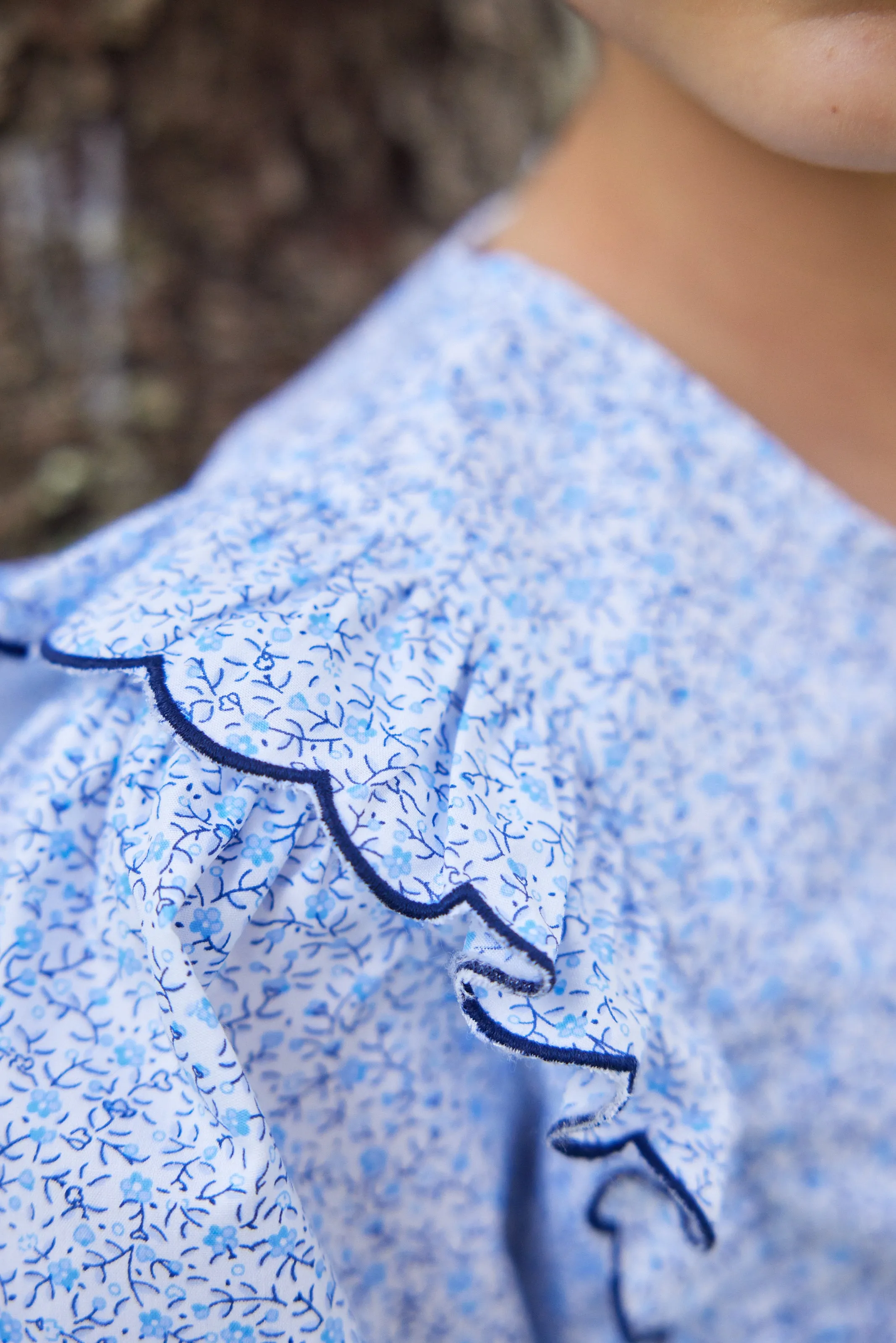 Flutter Blouse - Blue Vinings