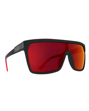 Flynn Sunglasses in Soft Matte Black Red Fade & Happy Grey Green with Light Red Spectra Mirror