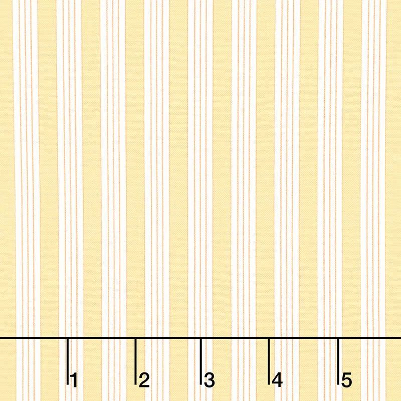 Fruit Cocktail - Ticking Stripe Pineapple Yardage