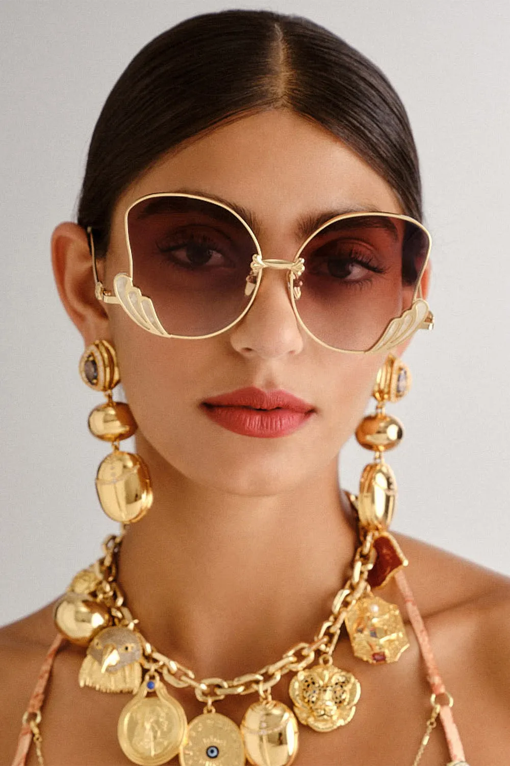 GODDESS ENERGY SUNGLASSES IVORY MARBLE