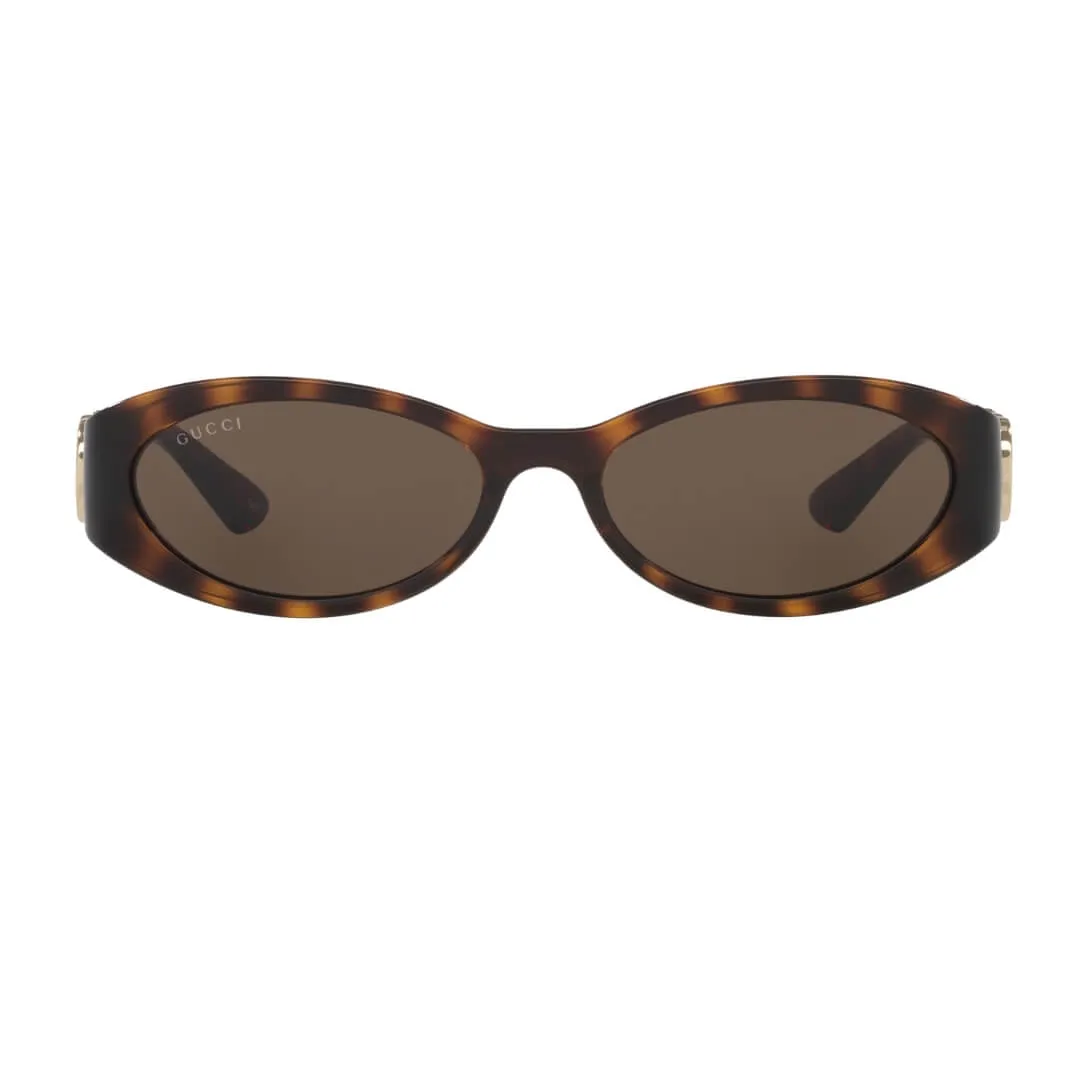 Gucci GG1660S 002 Women’s Sunglasses - Havana Frame, Brown Lenses
