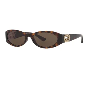 Gucci GG1660S 002 Women’s Sunglasses - Havana Frame, Brown Lenses