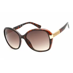 Guess Factory Women's Sunglasses - Dark Havana Frame Gradient Brown Lens | GF0371 52F