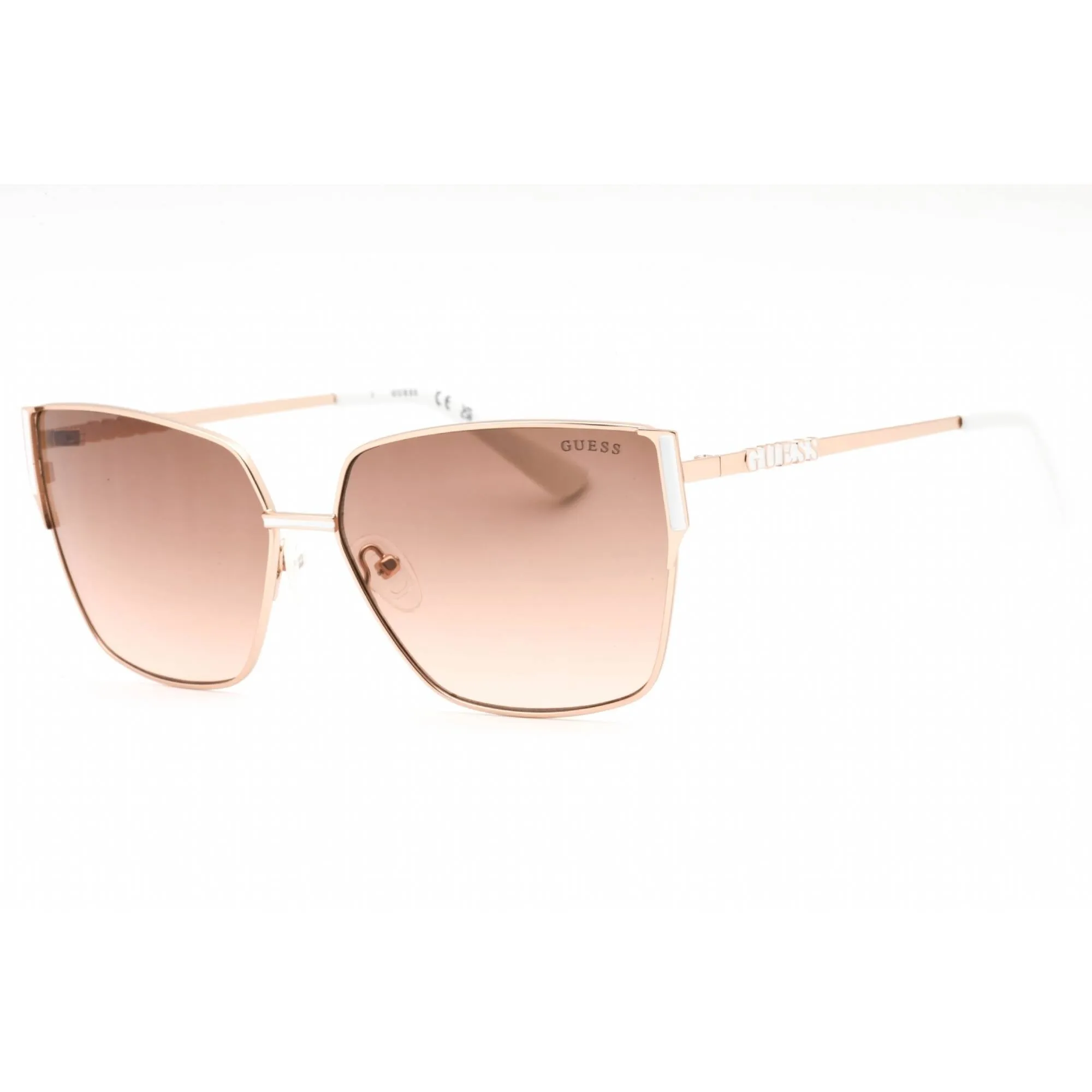 Guess Factory Women's Sunglasses - Matte Rose Gold Cat Eye Metal Frame | GF6158 29F