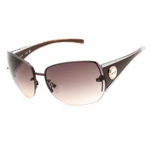 Guess Factory Women's Sunglasses - Shiny Dark Brown Plastic Rectangular | GF6187 48F