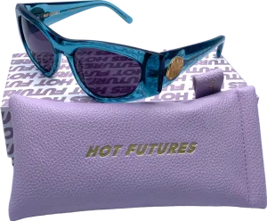 Hot Futures Blue Sonic - Semi Wrap Around Sunglasses One Size