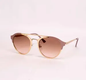 Jordan Sunglasses: Gold & Brown Frames