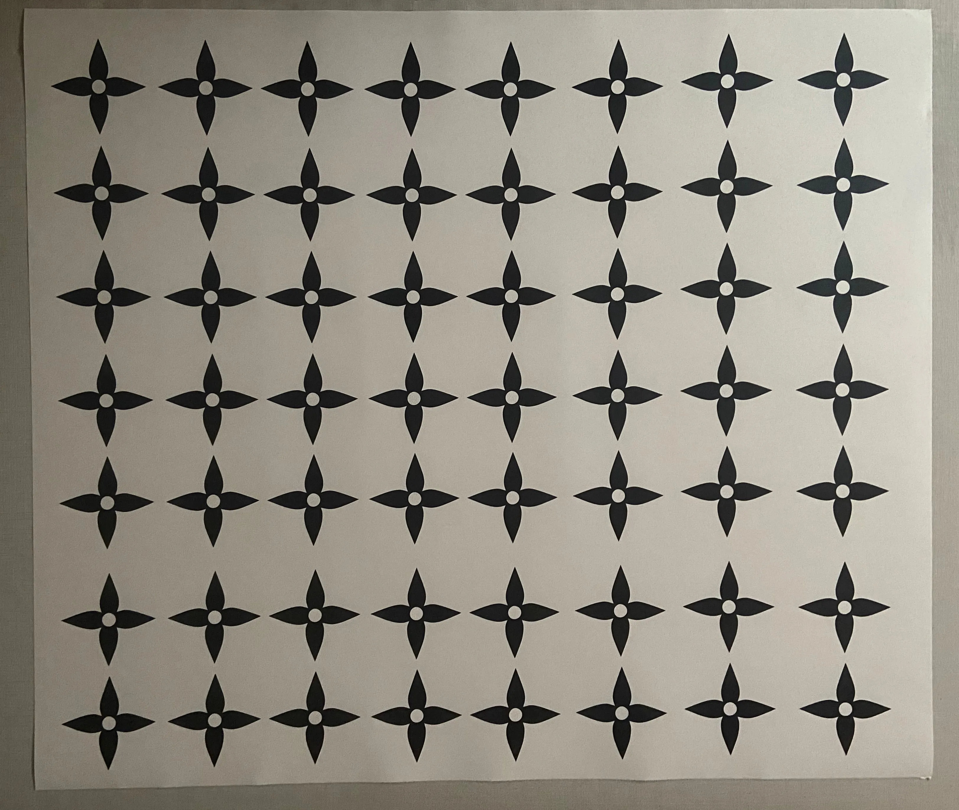 Louis Vuitton Logo Pattern Wall Decal Home Decor Bedroom Room Vinyl Sticker Art Quote Designer Brand Luxury Girls Cute Expensive LV