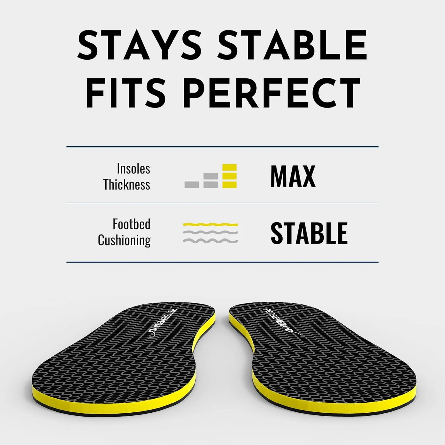 NASA Grade Flat Plantar Fasciitis Insoles - Extra Shock Absorption Inserts for Men & Women, Shoe Inserts for Construction, Delivery & Foot Comfort