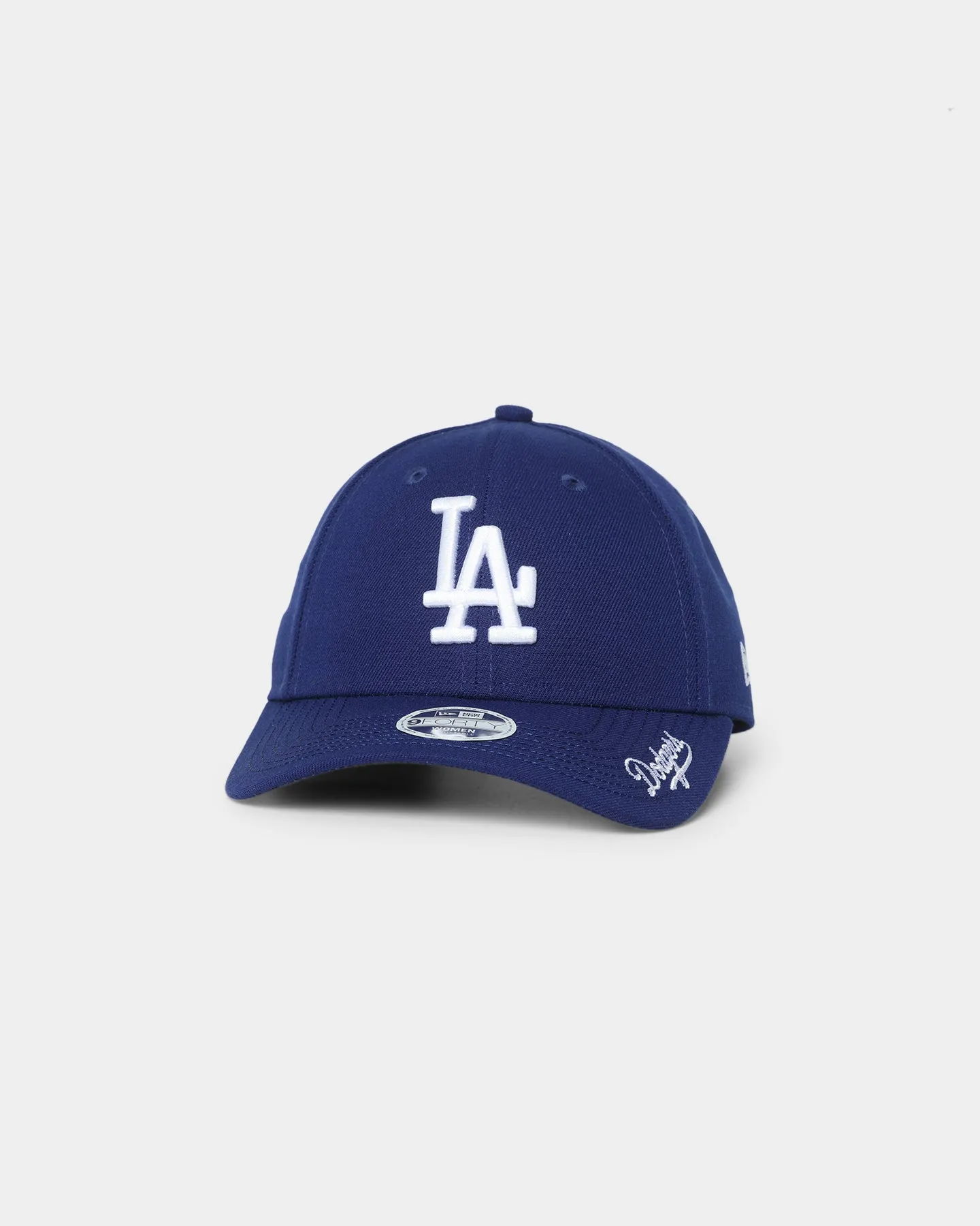 New Era Women's Los Angeles Dodgers Visor Script Embroidery Q122 9FORTY Strapback OTC/Blue