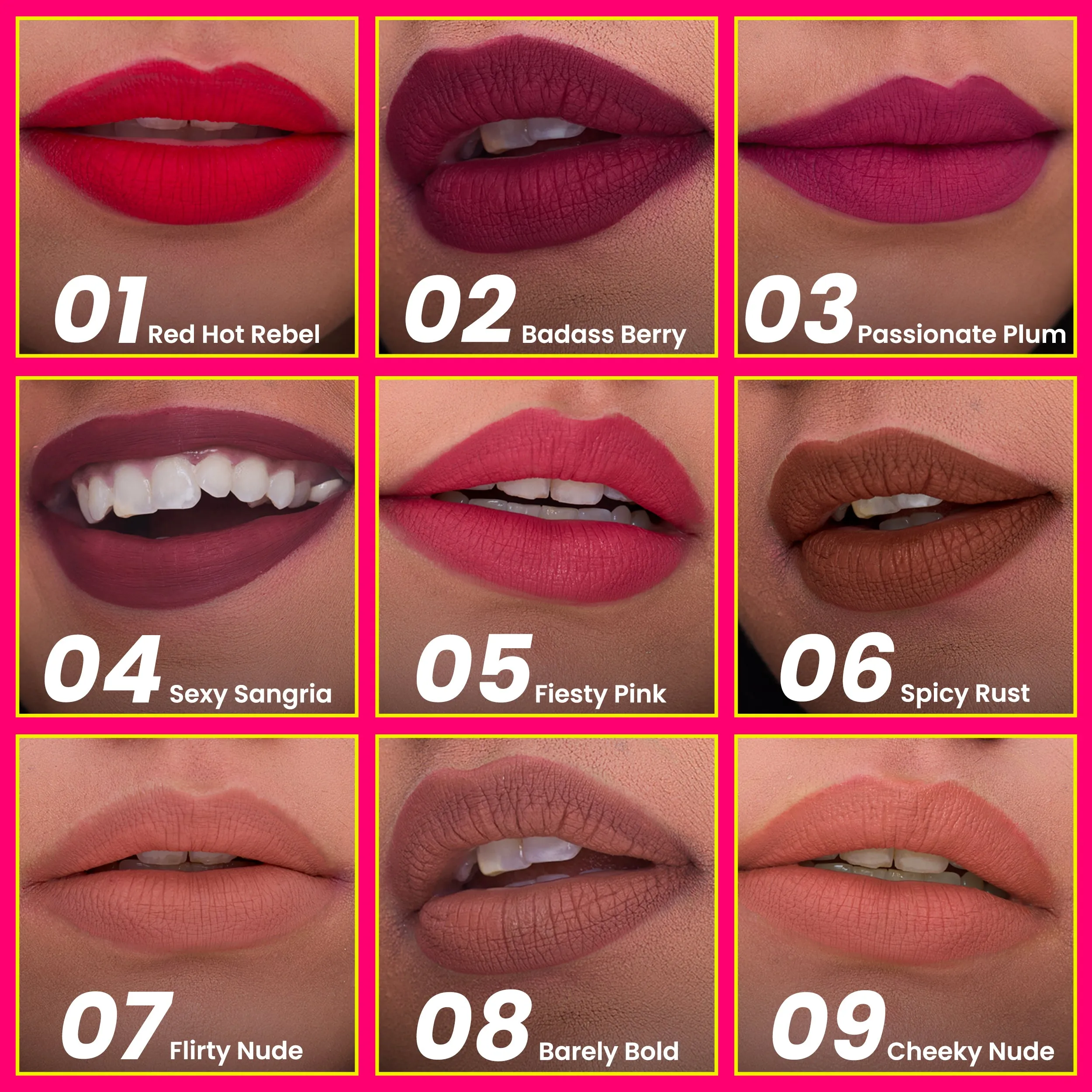 NY Bae Velvet Mousse Liquid Lipstick - Red Hot Rebel 01 (6.5ml) | Velvet Matte Finish | Transferproof | Smudgeproof | Ultra Light | Smooth | Moisturising Red Lipstick