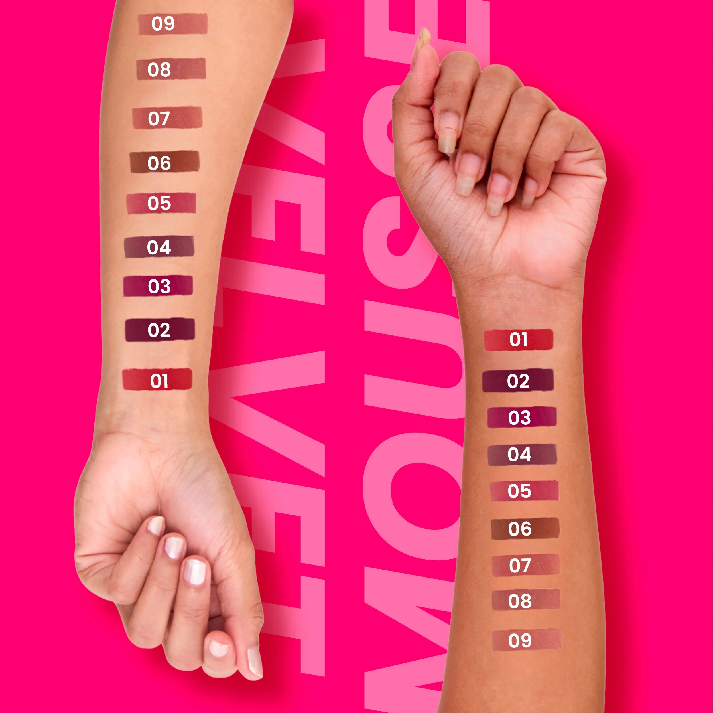 NY Bae Velvet Mousse Liquid Lipstick - Red Hot Rebel 01 (6.5ml) | Velvet Matte Finish | Transferproof | Smudgeproof | Ultra Light | Smooth | Moisturising Red Lipstick