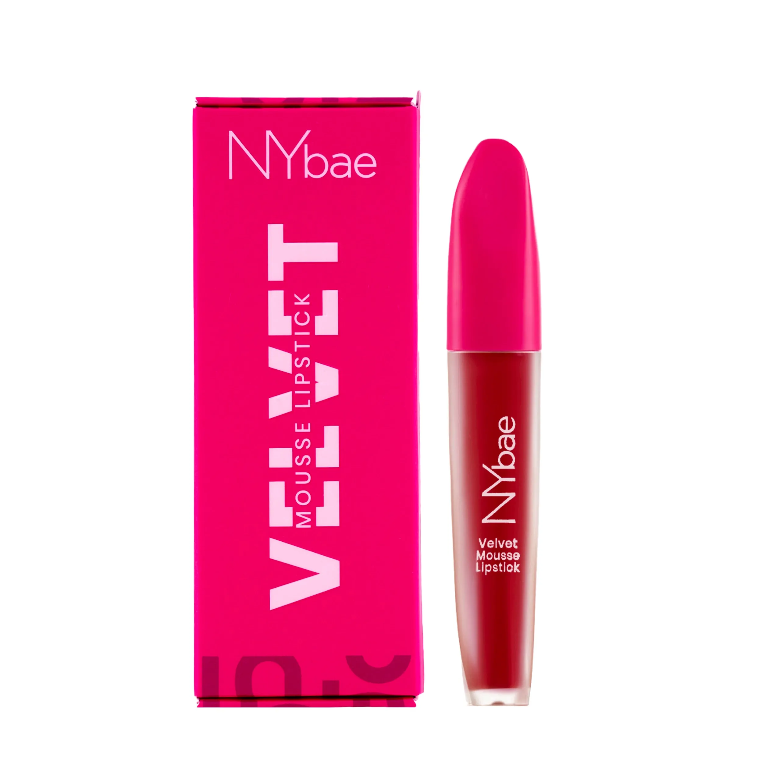 NY Bae Velvet Mousse Liquid Lipstick - Red Hot Rebel 01 (6.5ml) | Velvet Matte Finish | Transferproof | Smudgeproof | Ultra Light | Smooth | Moisturising Red Lipstick