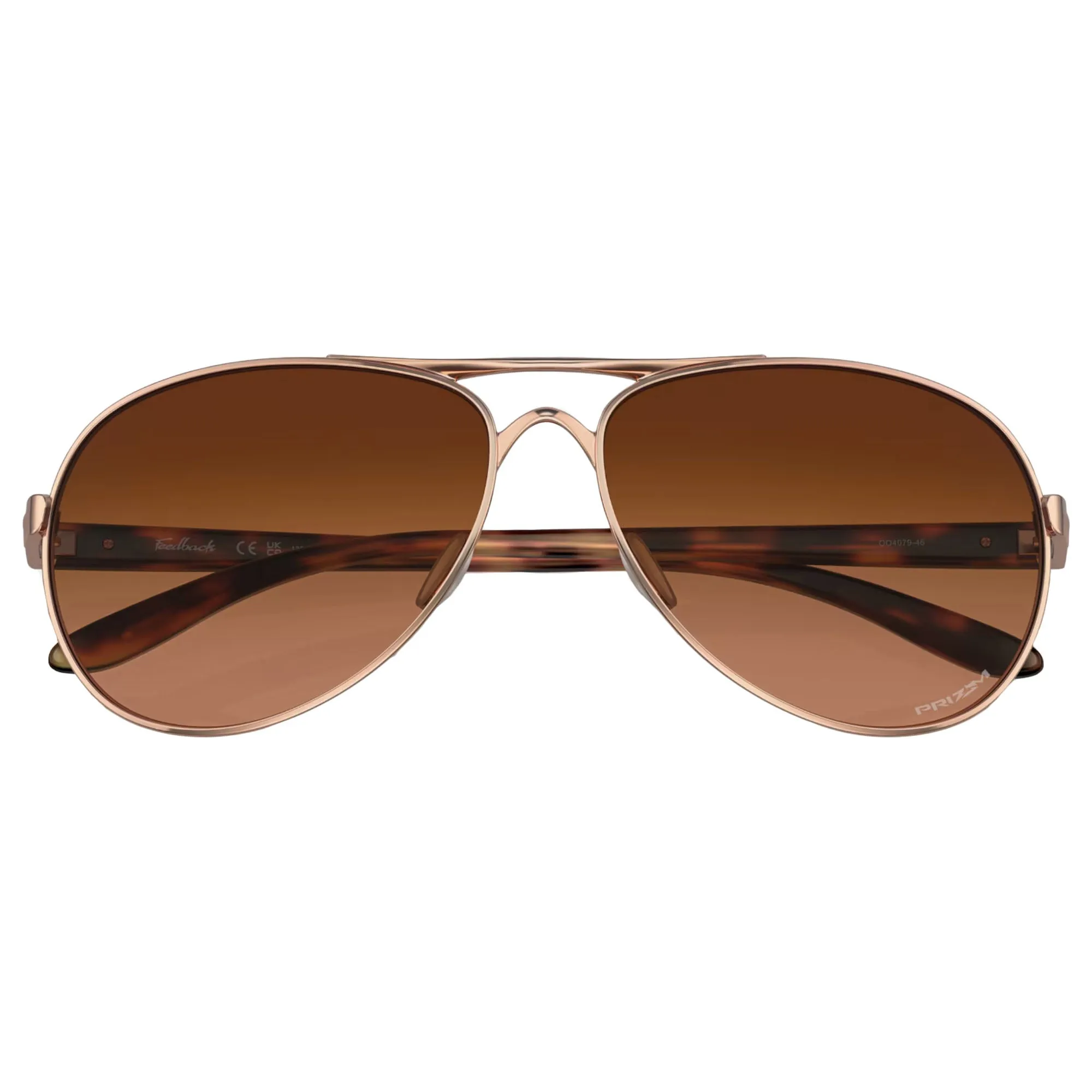 Oakley OO4079-4659 Women's OO4079 Feedback Aviator Sunglasses, Rose Gold Prizm Brown