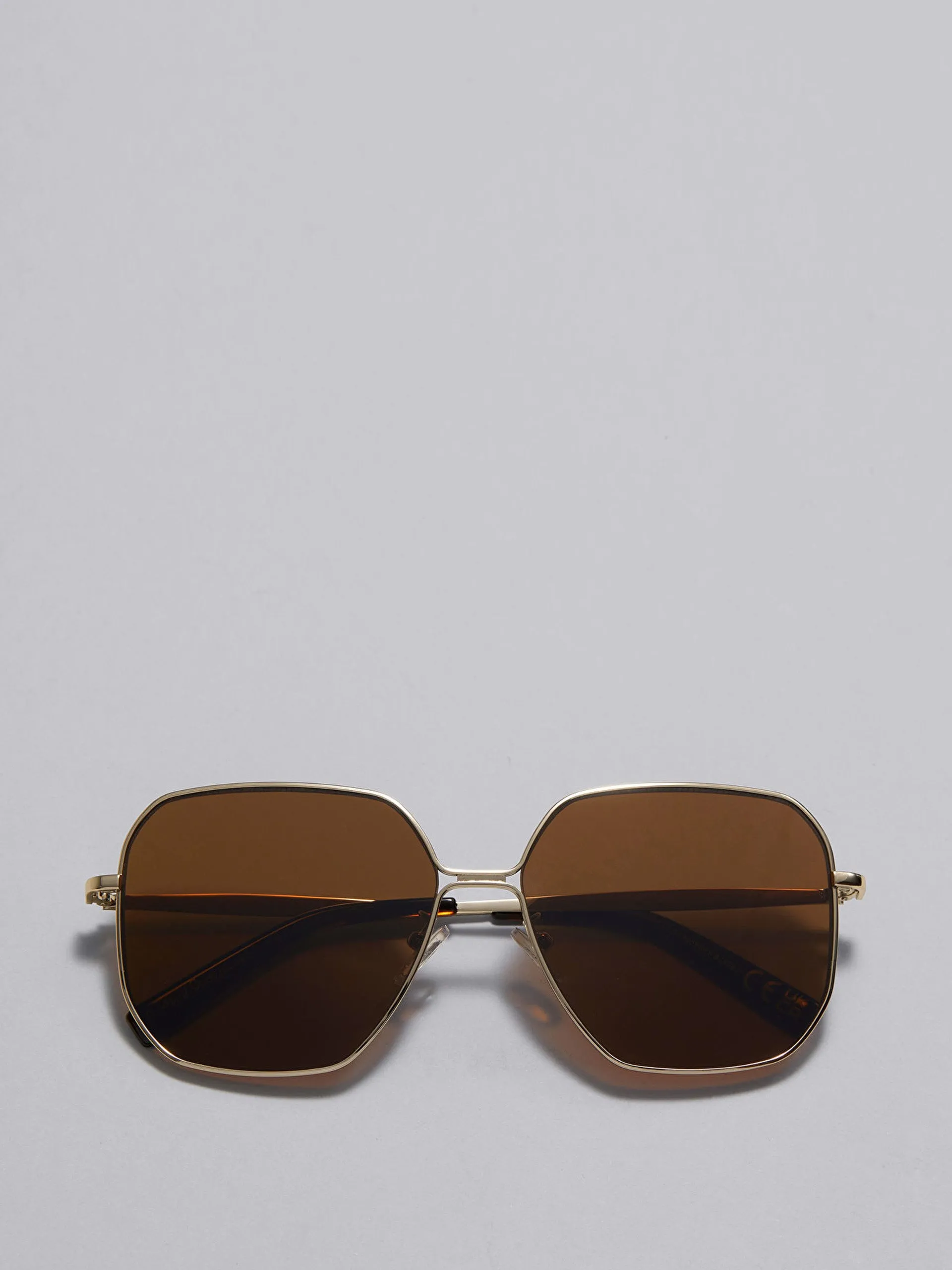 Oversized metal-frame sunglasses