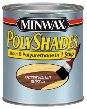 Polyshades Wood Stain Finish HALF PINT - GLOSS - ANTIQUE WALNUT
