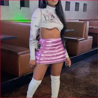 Shiny Y2K Short Skirt in Various Colors