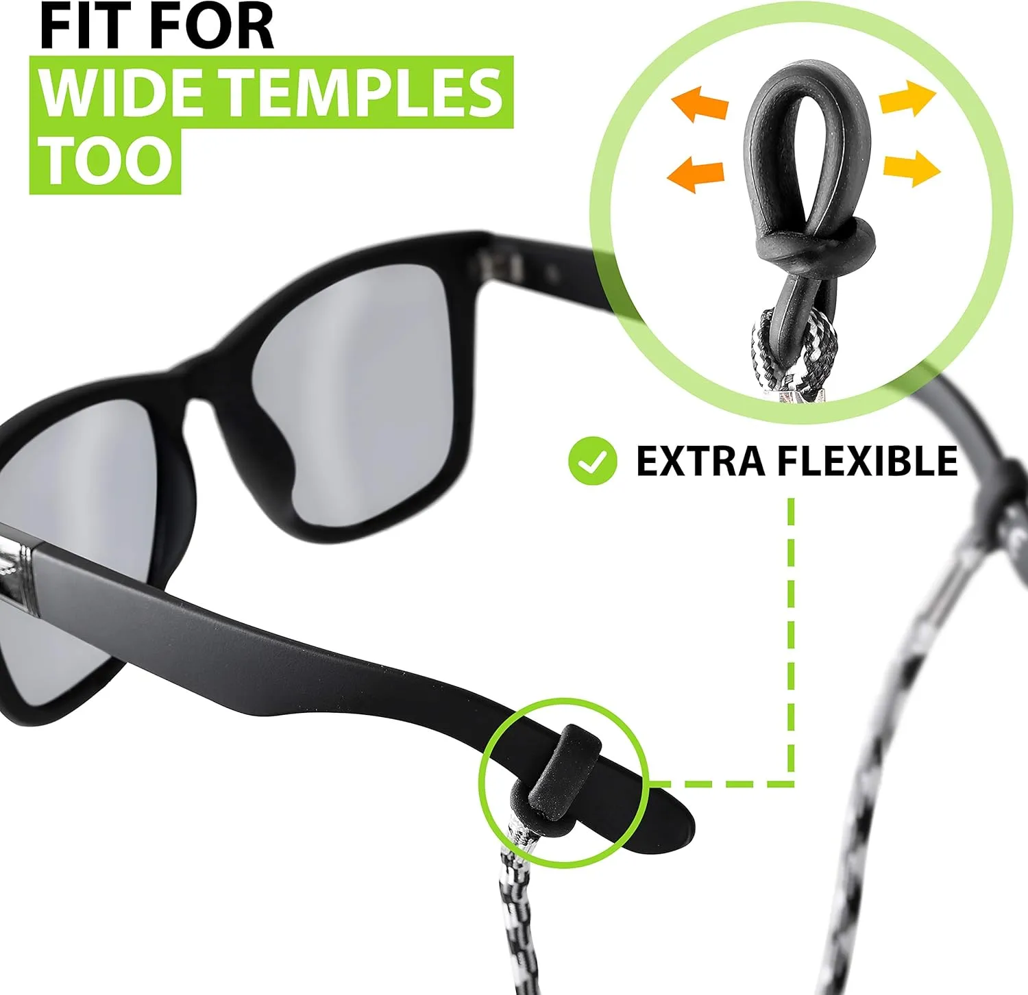 SIGONNA Eyeglasses String Holder Strap Cord - Eyeglass Chain for Men Women - Glasses Lanyard Holders Around Neck Sports