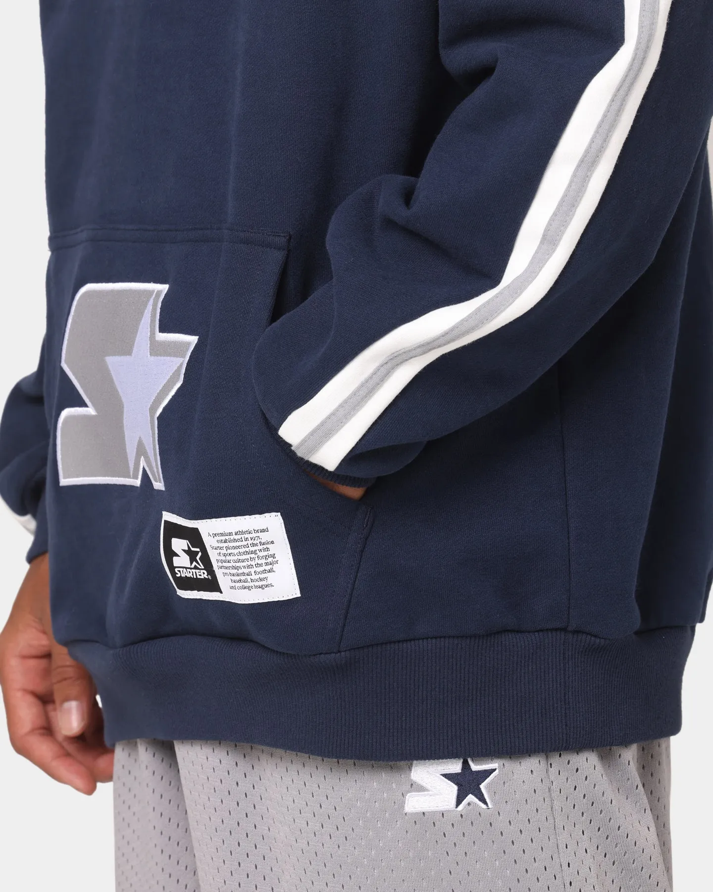 Starter Script Stripe Hoodie Navy